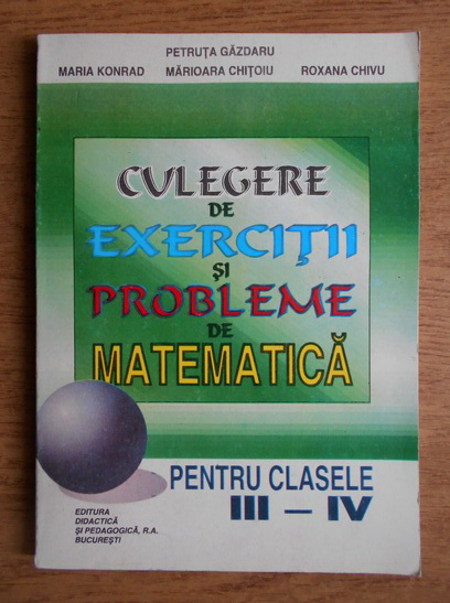 Petruta Gazdaru Culegere De Exercitii Si Probleme De Matematica