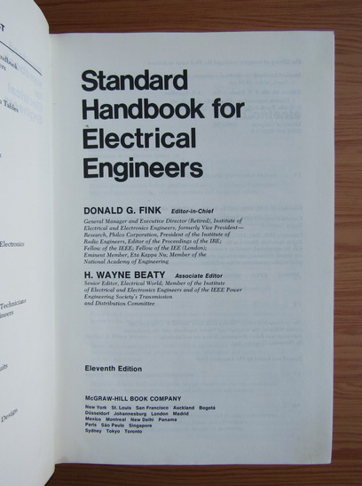 Standard Handbook For Electrical Engineers - Cumpără