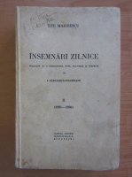 Titu Maiorescu - Insemnari zilnice (volumul 2)